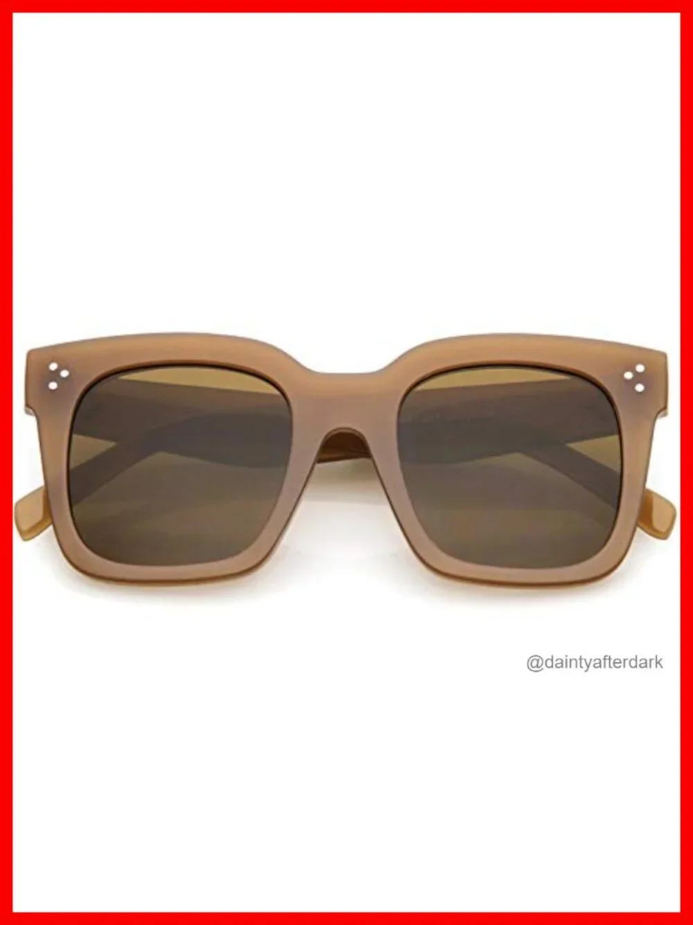 Oversized Retro Square Sunglasses UV400 Protection Polycarbonate Lenses